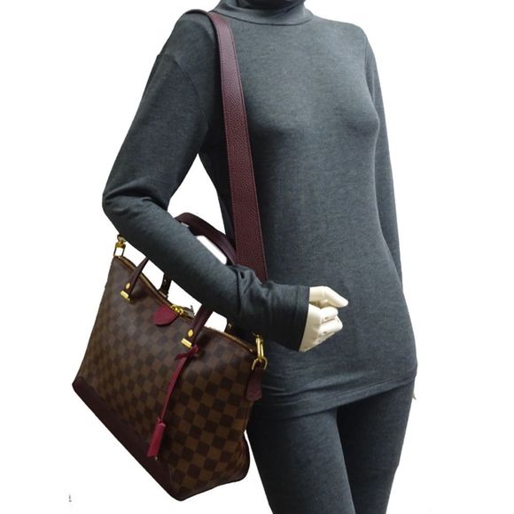 Louis Vuitton Hyde Park Handbag Damier Ebene Fuchsia - Picture 6 of 6